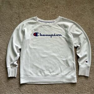 Champion White Crewneck Sweatshirt